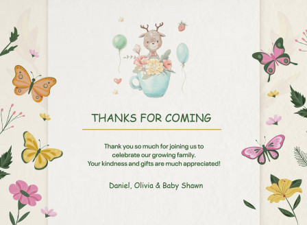 Baby shower Thank You
