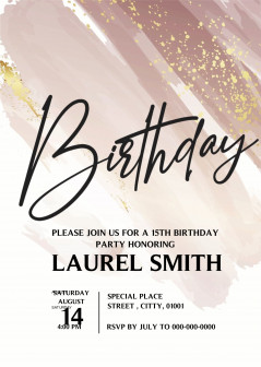 Adult Birthday Invitation