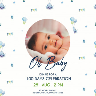 100 Day Celebration Invitations