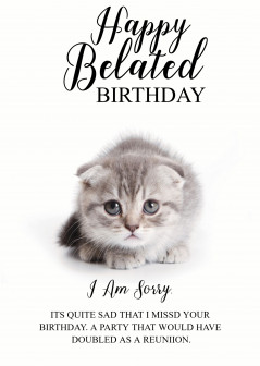 Belated Birthday Invitation