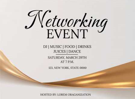 Networking event invitations