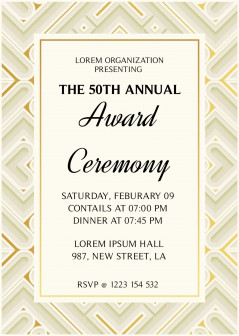 Awards ceremony invitations