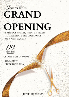 Grand opening invitations