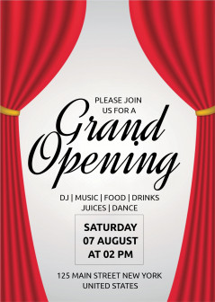 Grand opening invitations