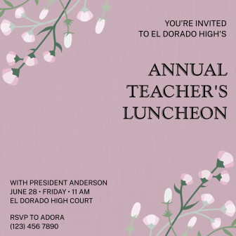 Luncheon holiday invitations