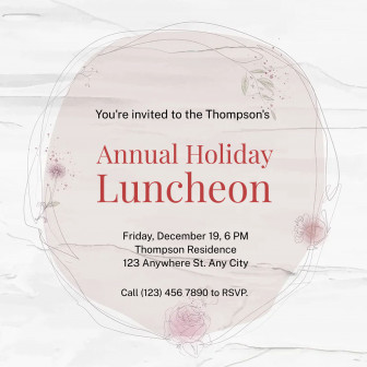 Luncheon holiday invitations