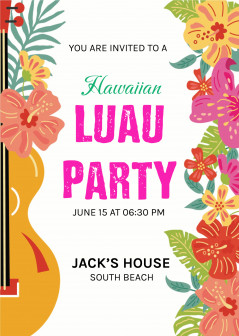 Luau Party Invitation