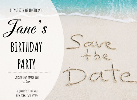 Birthday Save The Date