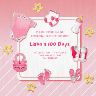100 Day Celebration Invitations