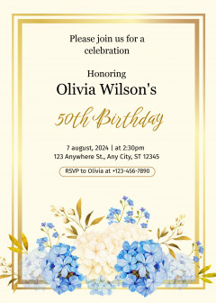 Adult Birthday Invitation