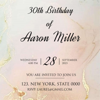 Milestone Birthday Invitation