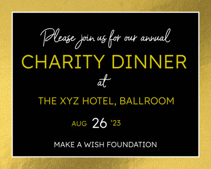 Charity Dinner Party