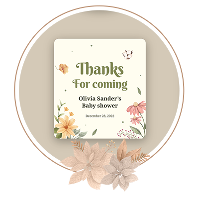 Thank you card for baby shower