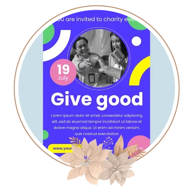 Invitation card for charity and philanthropy