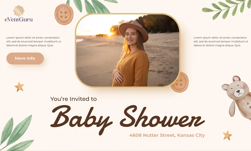 Design of a baby shower banner template