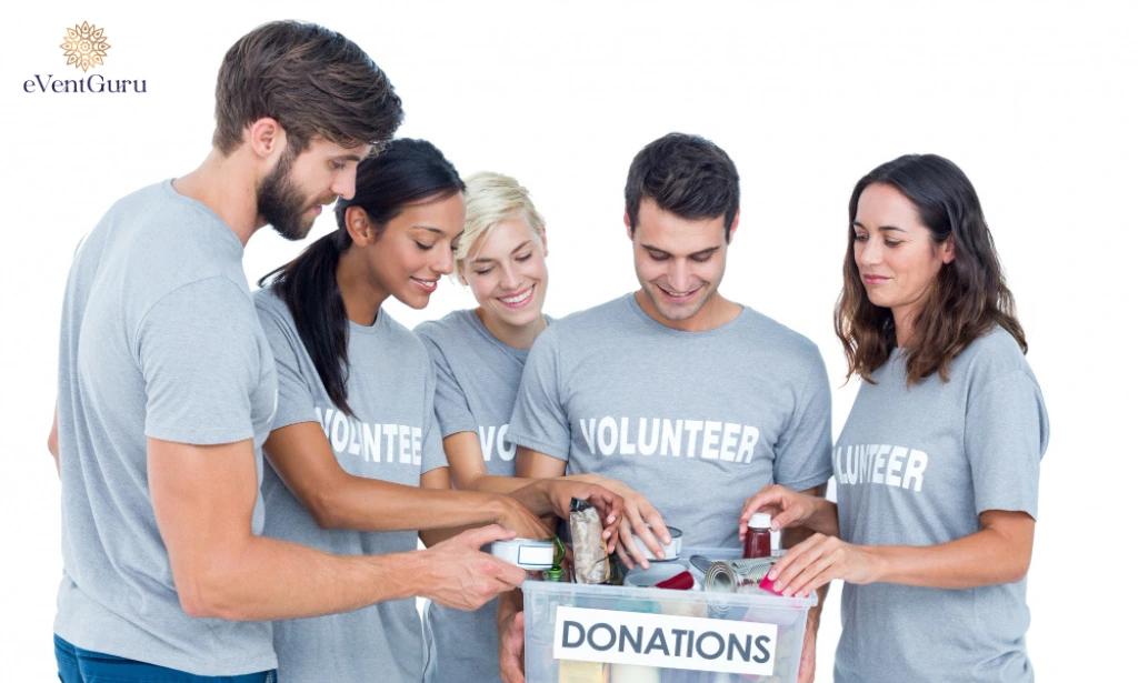 Separation of donation items by volunteers