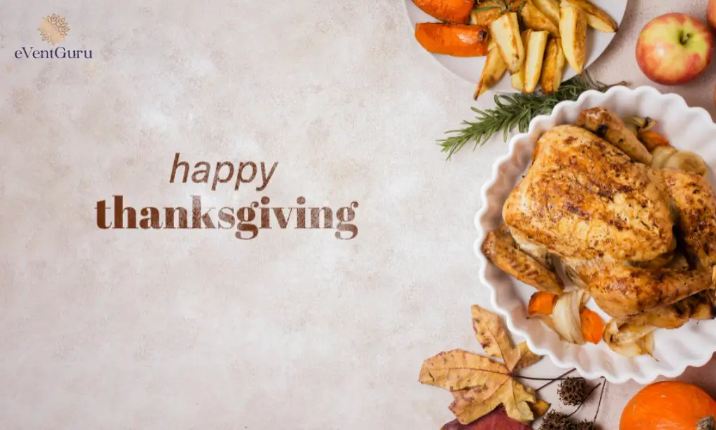 Happy Thanksgiving banner with turkey