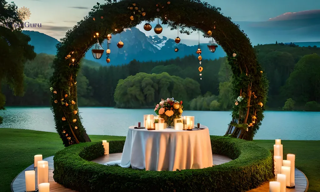 View of the mountains from the table setting