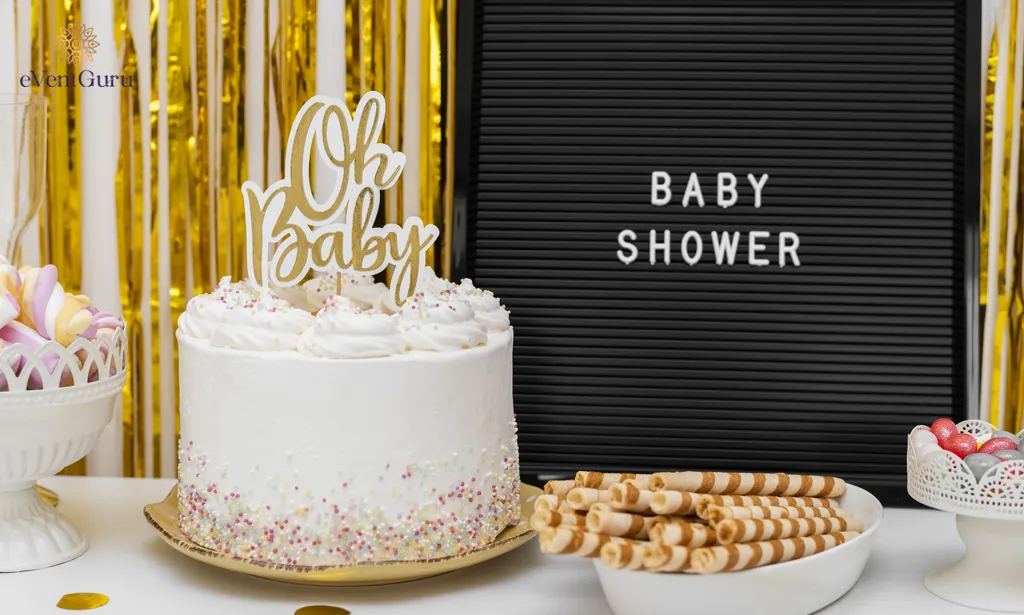 With copy space, this baby shower concept is beautiful