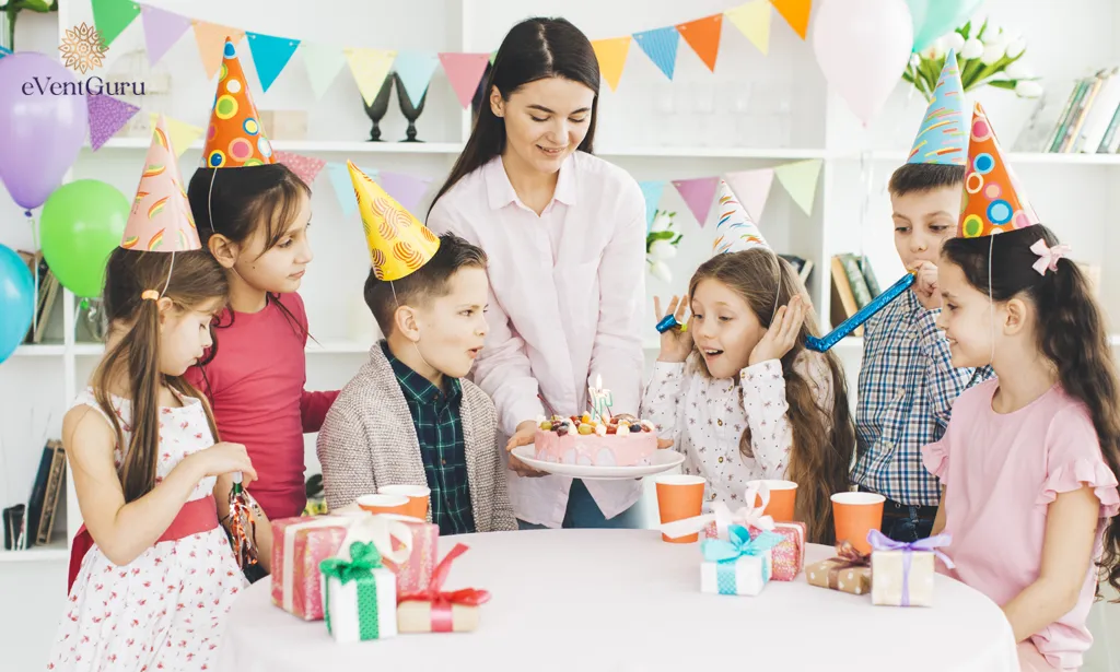 Children celebrating their birthdays