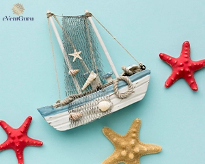 sailing boat with starfish 
